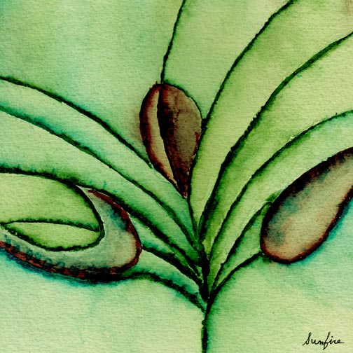 Painting of plant=like form